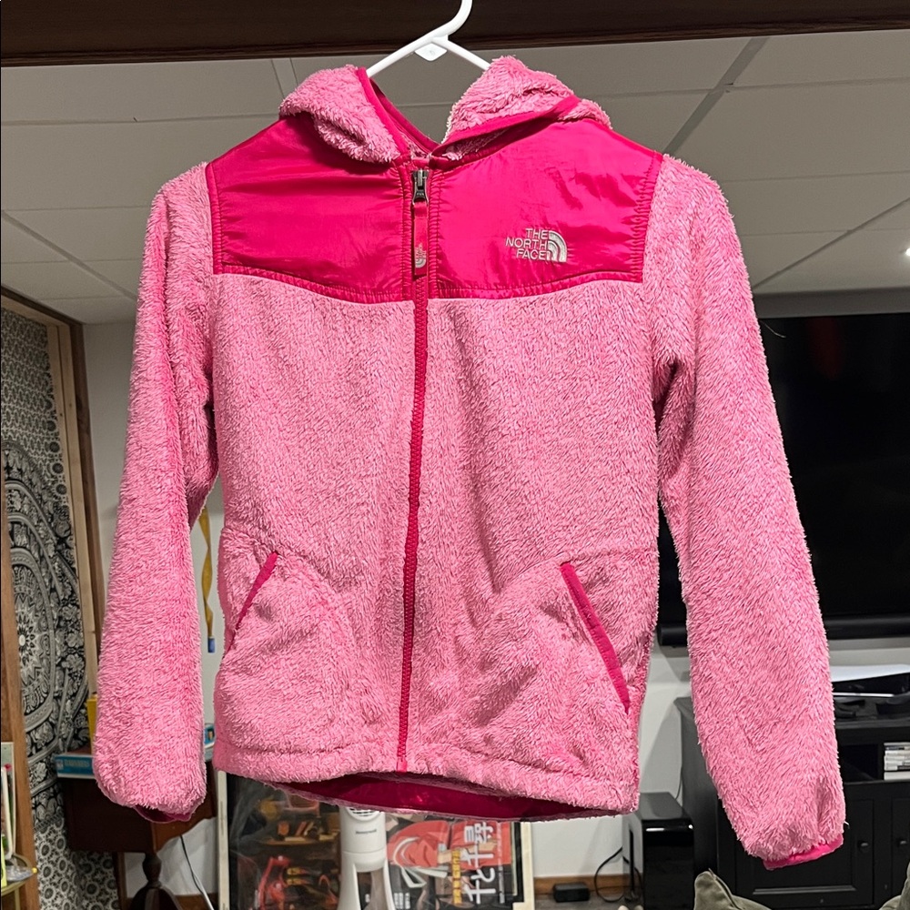 The North Face Kids Bright Pink Fleece Hoodie